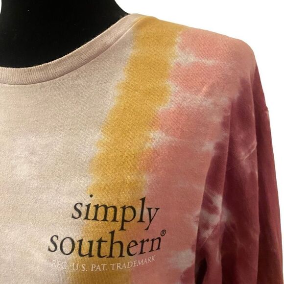 Simply Southern Tie Dye Bone To Be Wild Skelly Mom in Van Long Sleeve Tee Size M - Picture 5 of 12
